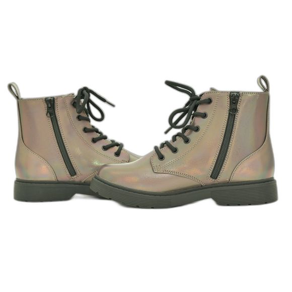 Art Class Girls Side Zipper Dark Color Rainbow Boots Size 4 - Picture 1 of 6
